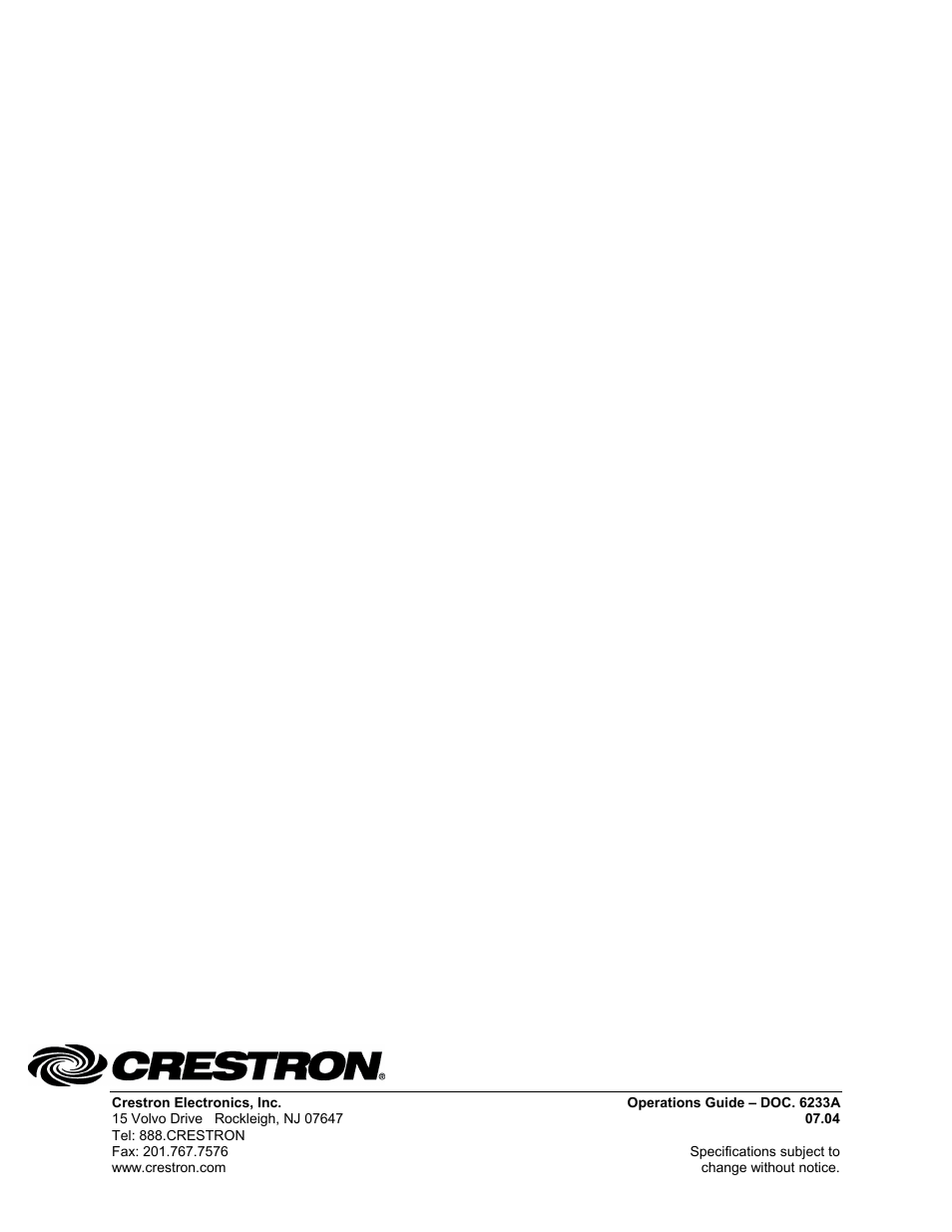 Crestron electronic C2N-TFM User Manual | Page 48 / 48