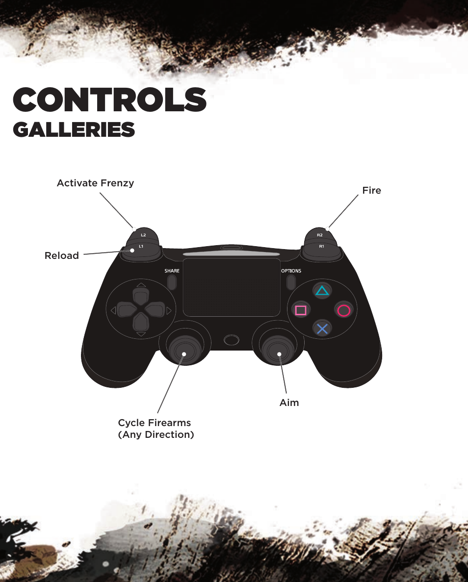 Controls, Galleries | Activision Cabela's African Adventures User Manual | Page 7 / 8