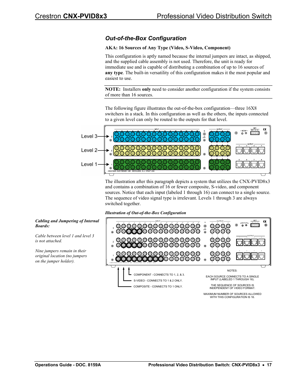 Out-of-the-box configuration | Crestron electronic CNX-PVID8x3 User Manual | Page 21 / 48