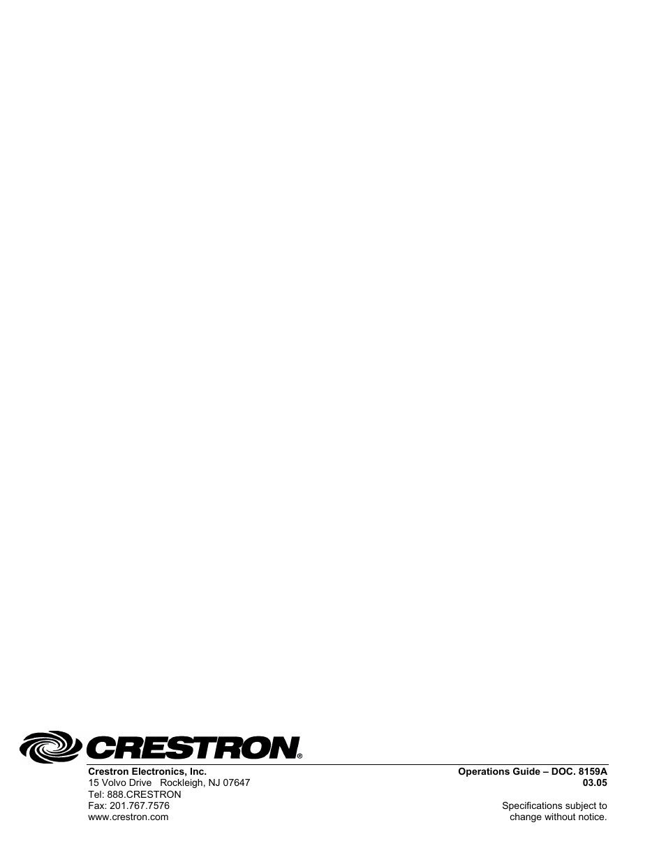 Crestron electronic CNX-PVID8x3 User Manual | Page 48 / 48