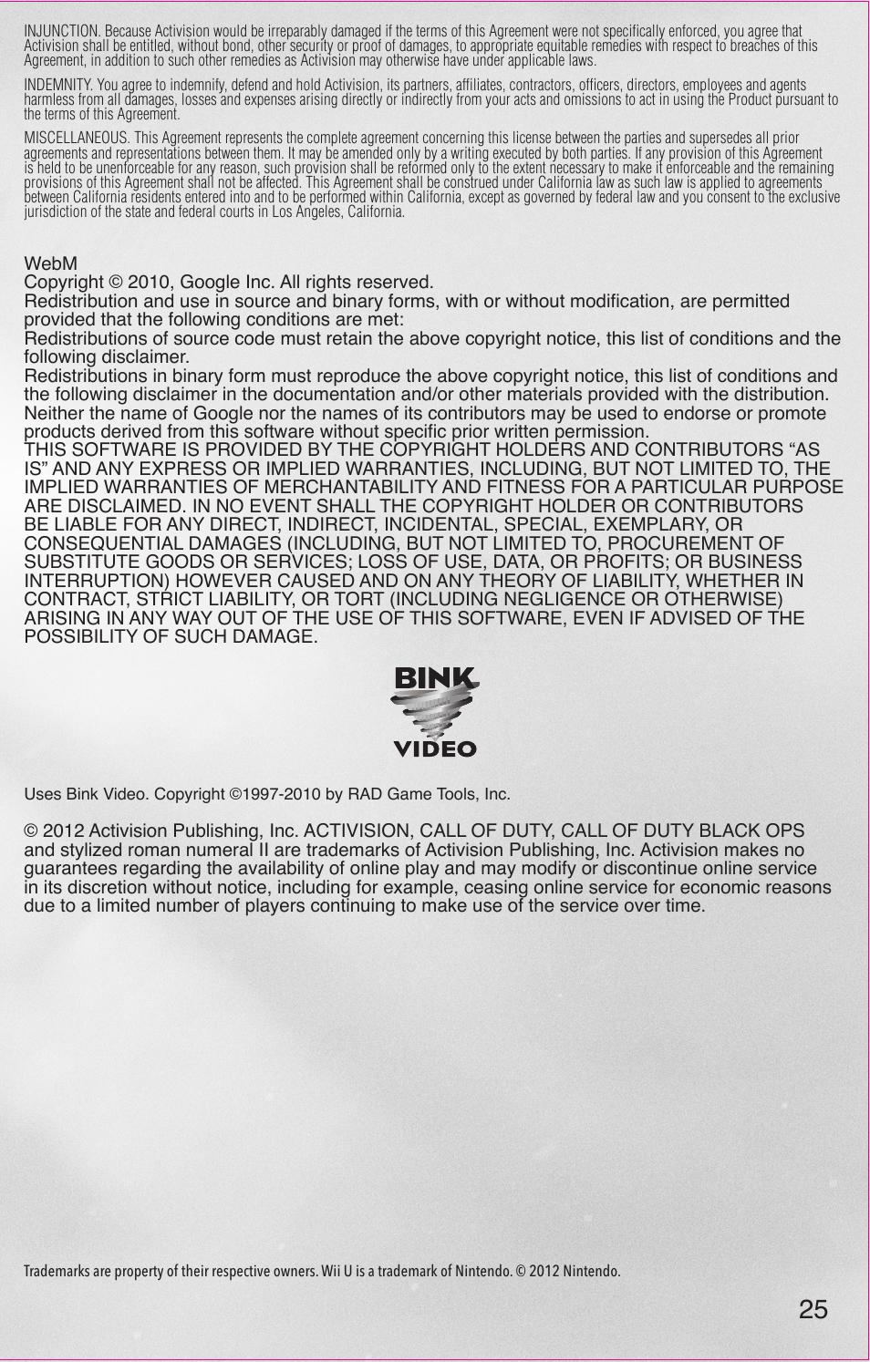 Activision Call of Duty: Black Ops II User Manual | Page 26 / 26