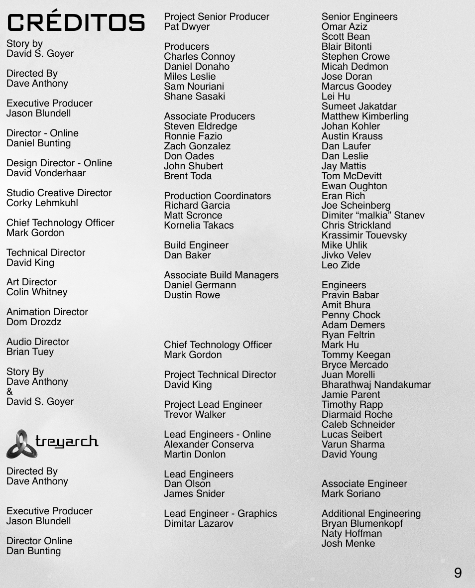 Créditos | Activision Call of Duty: Black Ops II User Manual | Page 11 / 34