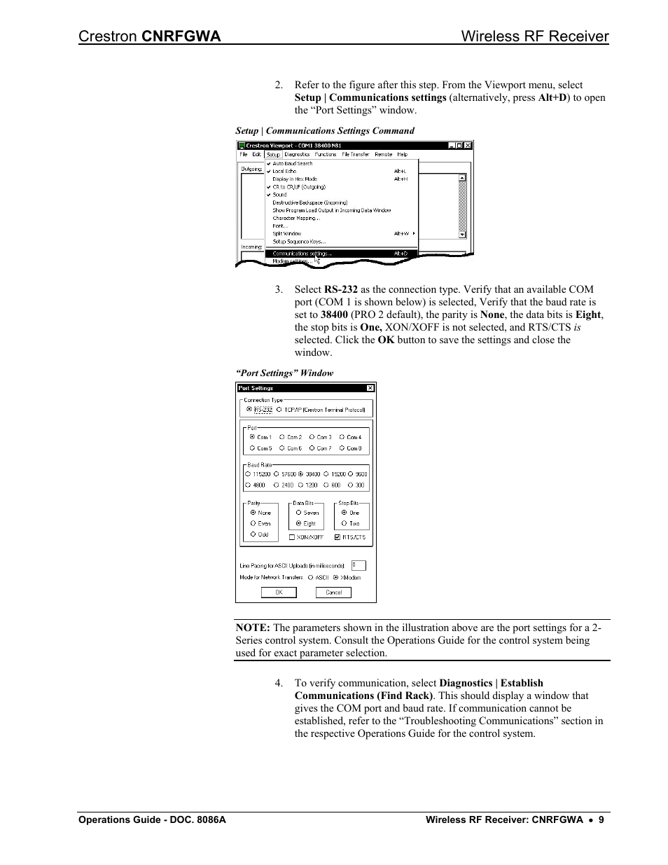 Crestron cnrfgwa wireless rf receiver | Crestron electronic CNRFGWA User Manual | Page 13 / 20