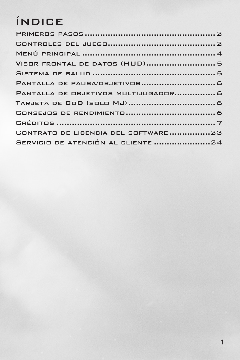 Índice | Activision Call of Duty: Black Ops II User Manual | Page 2 / 27