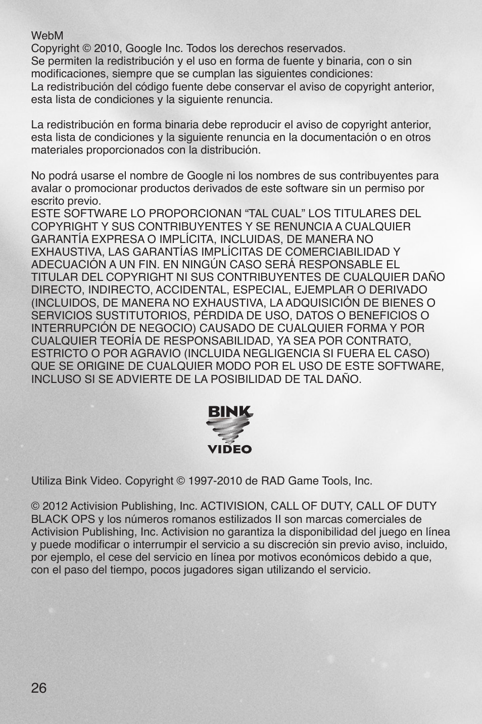 Activision Call of Duty: Black Ops II User Manual | Page 27 / 27