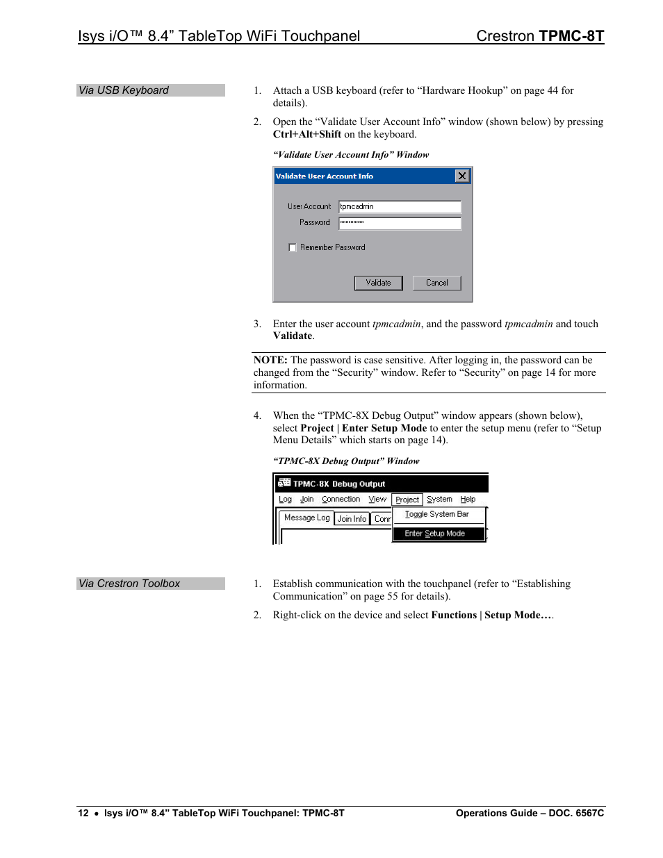 Crestron electronic TPMC-8T User Manual | Page 16 / 82