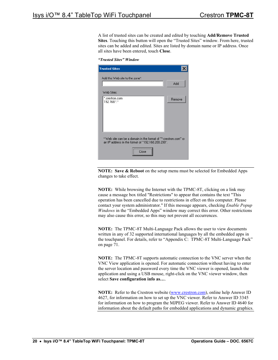 Crestron electronic TPMC-8T User Manual | Page 24 / 82