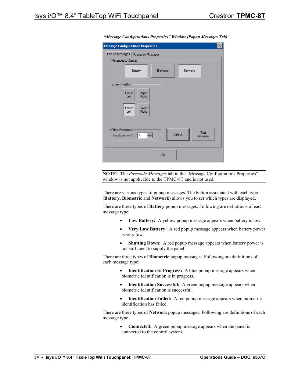 Crestron electronic TPMC-8T User Manual | Page 38 / 82