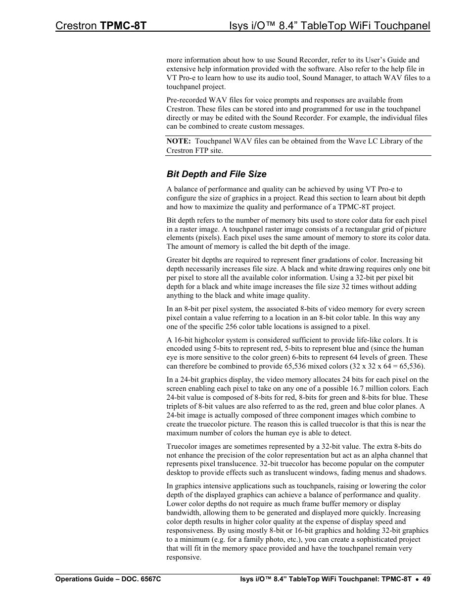 Crestron electronic TPMC-8T User Manual | Page 53 / 82
