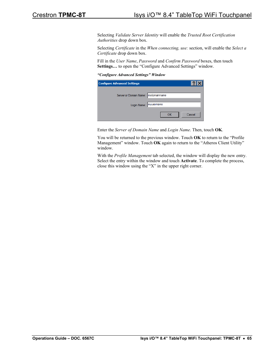 Crestron electronic TPMC-8T User Manual | Page 69 / 82