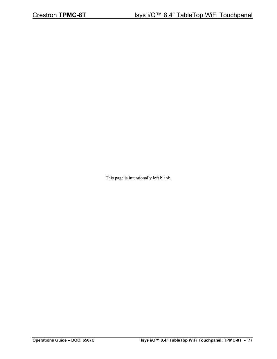 Crestron electronic TPMC-8T User Manual | Page 81 / 82