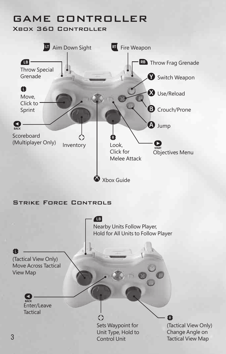Game controller | Activision Call of Duty: Black Ops II User Manual | Page 3 / 24