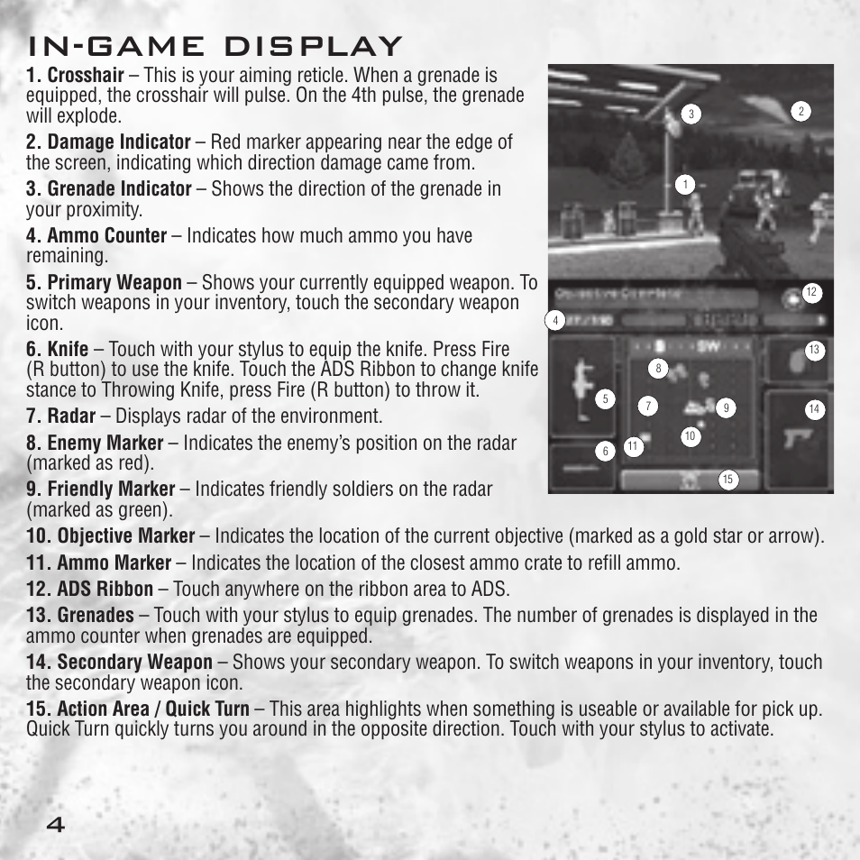 In-game display | Activision Call of Duty: Modern Warfare 3 User Manual | Page 6 / 18