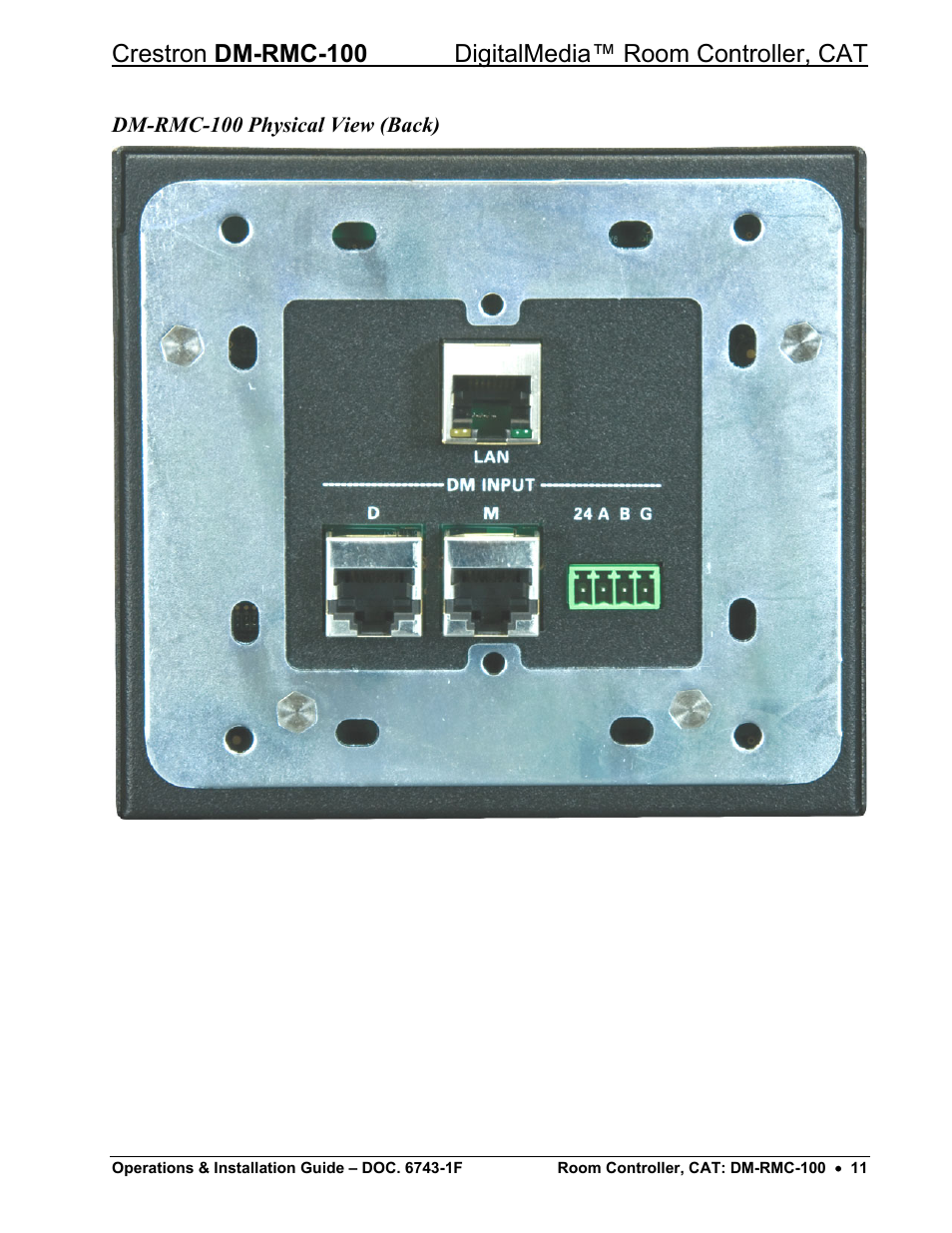 Crestron electronic DigitalMedia Room Controller DM-RMC-100 User Manual | Page 15 / 44