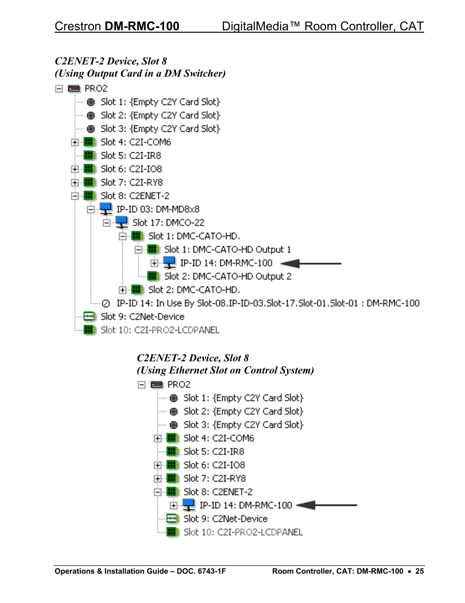 Crestron electronic DigitalMedia Room Controller DM-RMC-100 User Manual | Page 29 / 44
