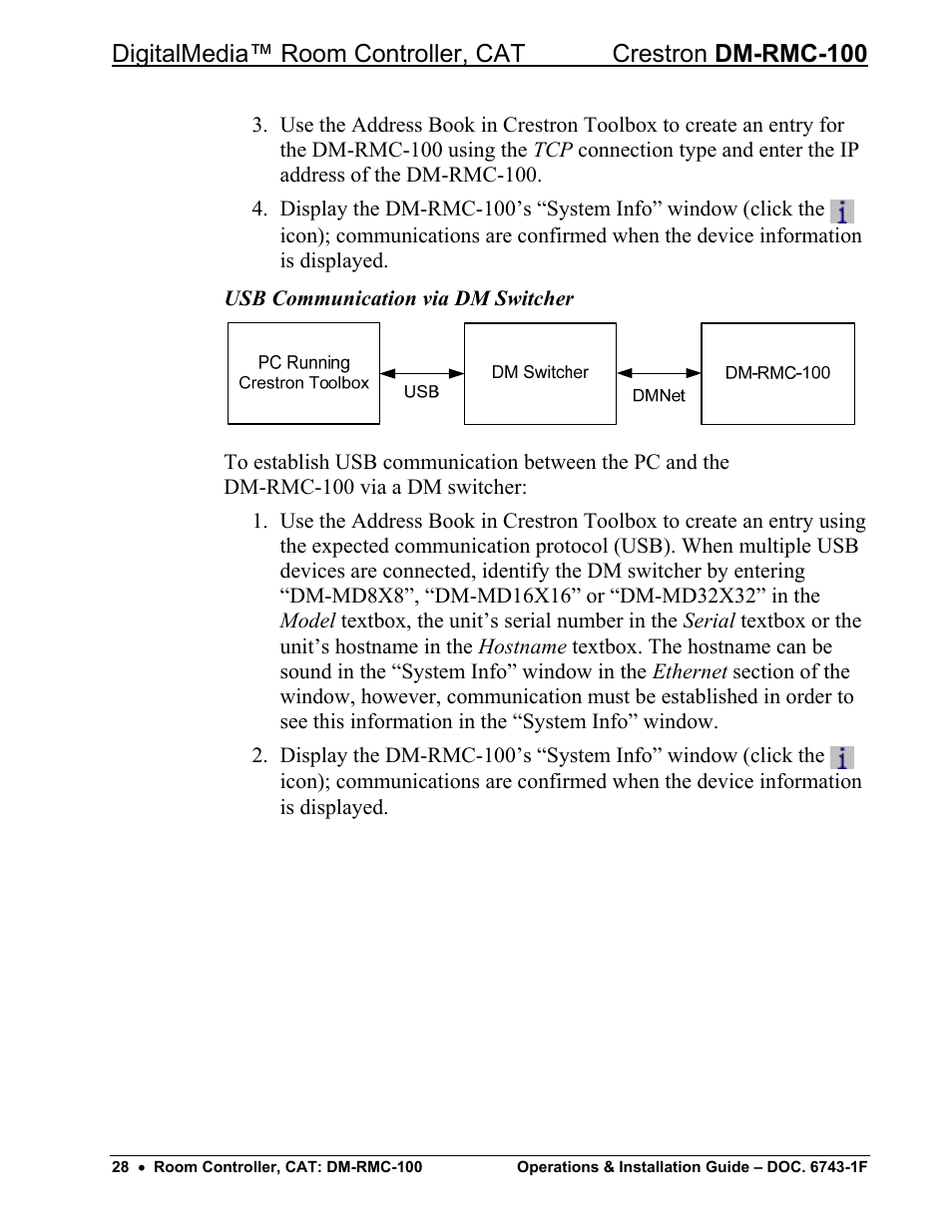 Crestron electronic DigitalMedia Room Controller DM-RMC-100 User Manual | Page 32 / 44