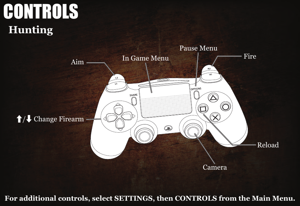 Controls, Hunting | Activision Duck Dynasty User Manual | Page 10 / 13