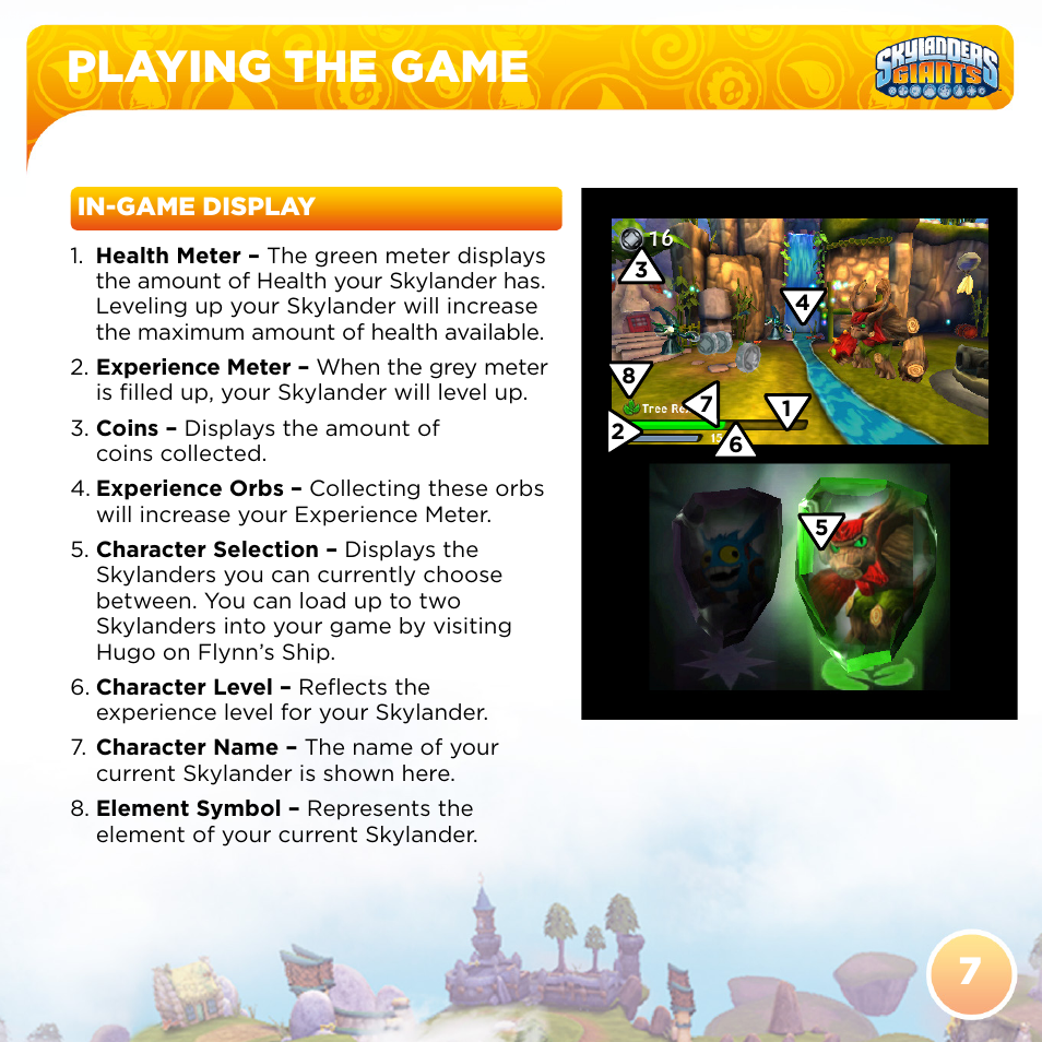 Playing the game | Activision Skylanders Giants User Manual | Page 9 / 14