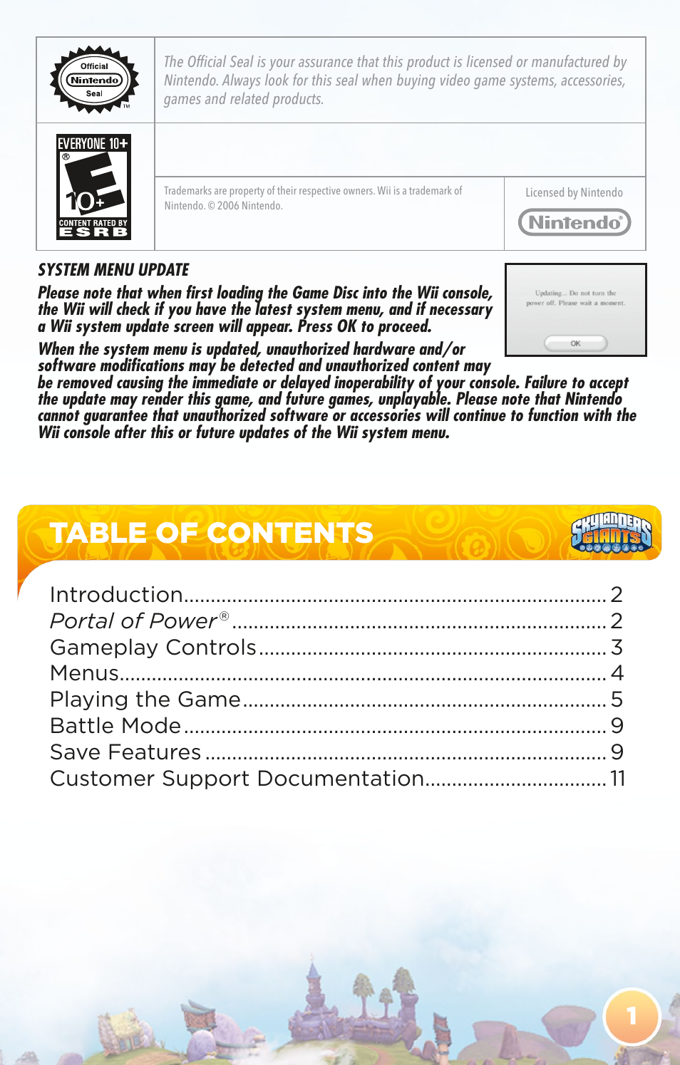 Activision Skylanders Giants User Manual | Page 3 / 13
