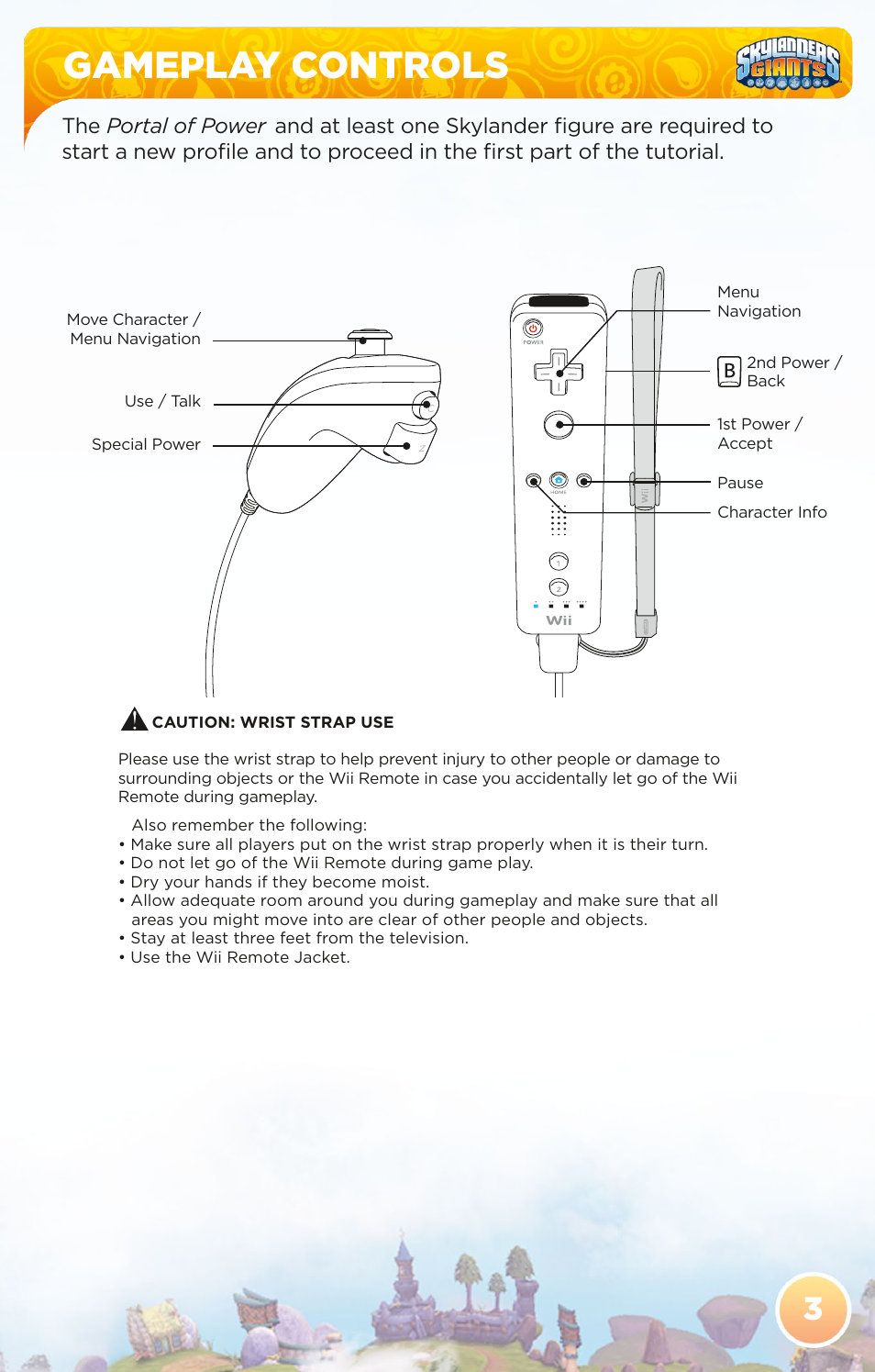 Gameplay controls | Activision Skylanders Giants User Manual | Page 5 / 13