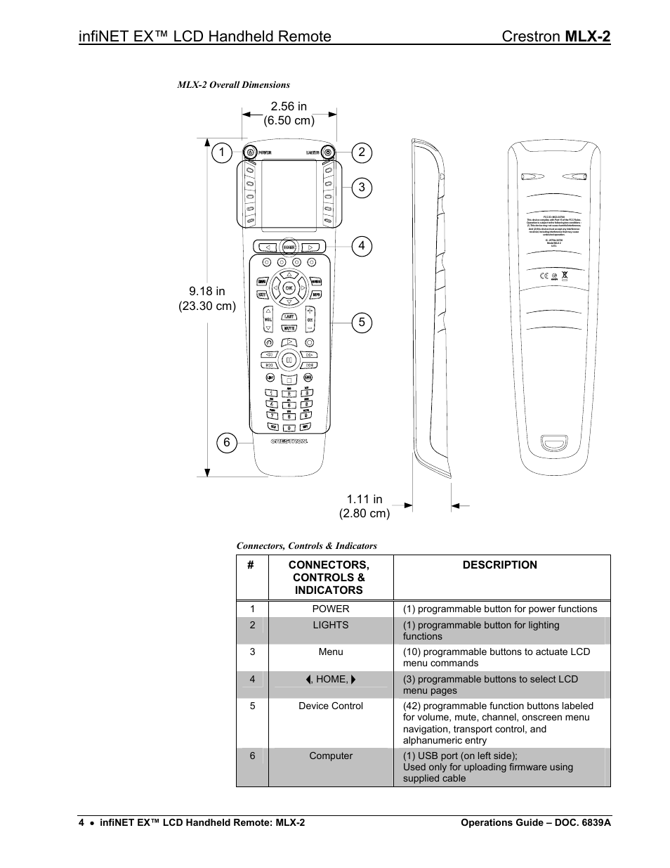 Infinet ex™ lcd handheld remote crestron mlx-2 | Crestron electronic infiNET EX MLX-2 User Manual | Page 8 / 28