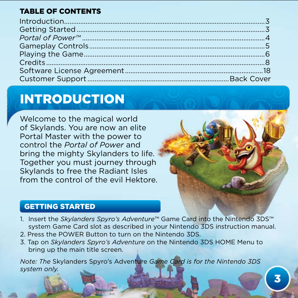 Introduction | Activision Skylanders Spyro's Adventure User Manual | Page 5 / 22