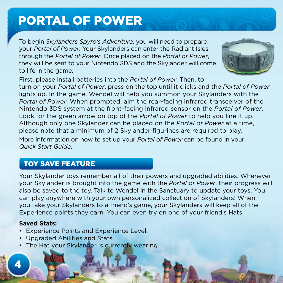 Portal of power | Activision Skylanders Spyro's Adventure User Manual | Page 6 / 22