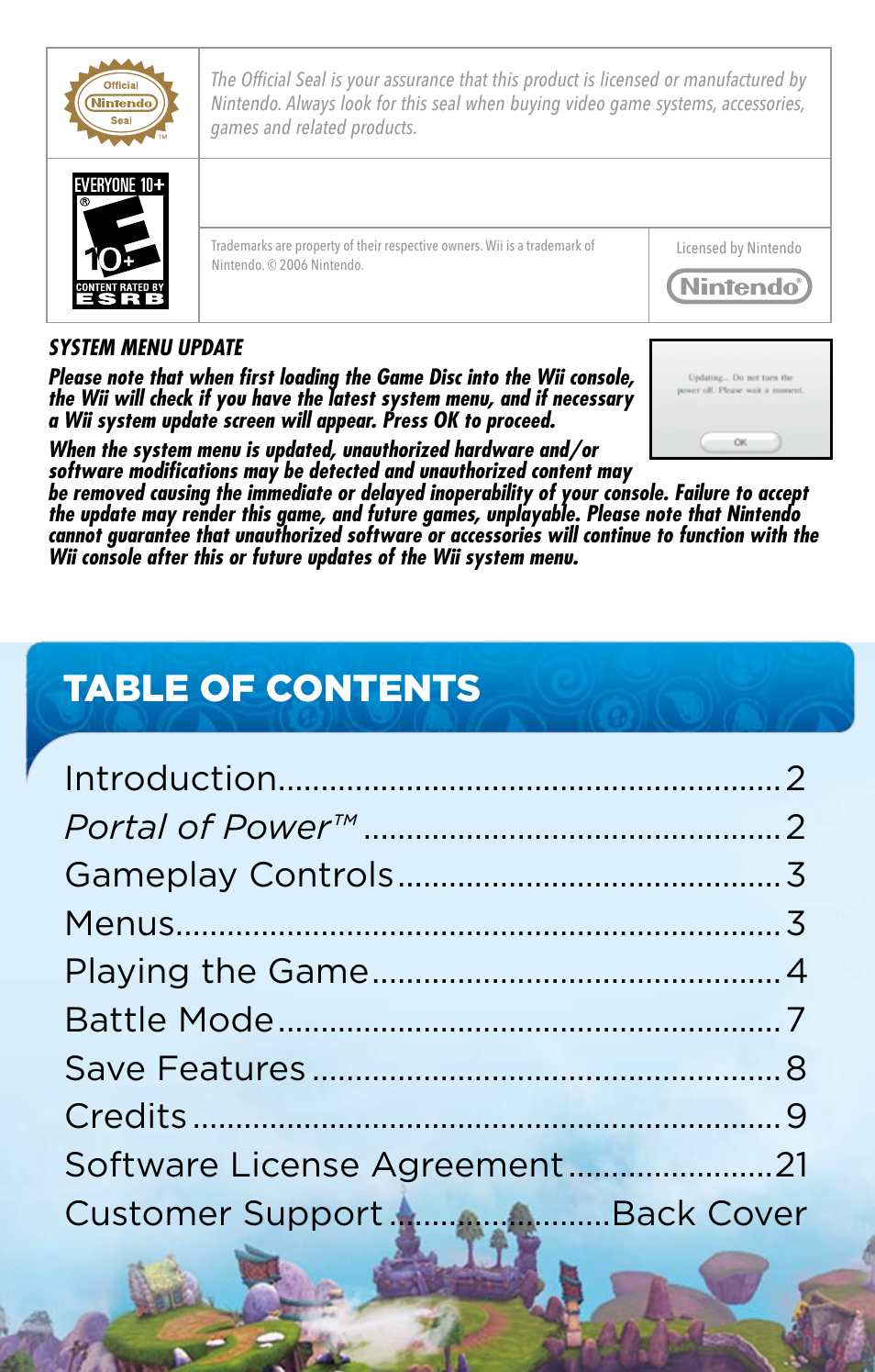 Activision Skylanders Spyro's Adventure User Manual | Page 3 / 24