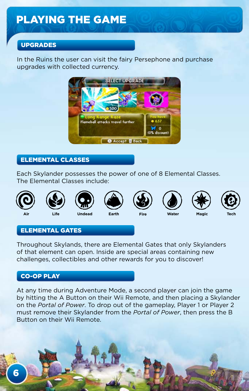 Playing the game | Activision Skylanders Spyro's Adventure User Manual | Page 8 / 24