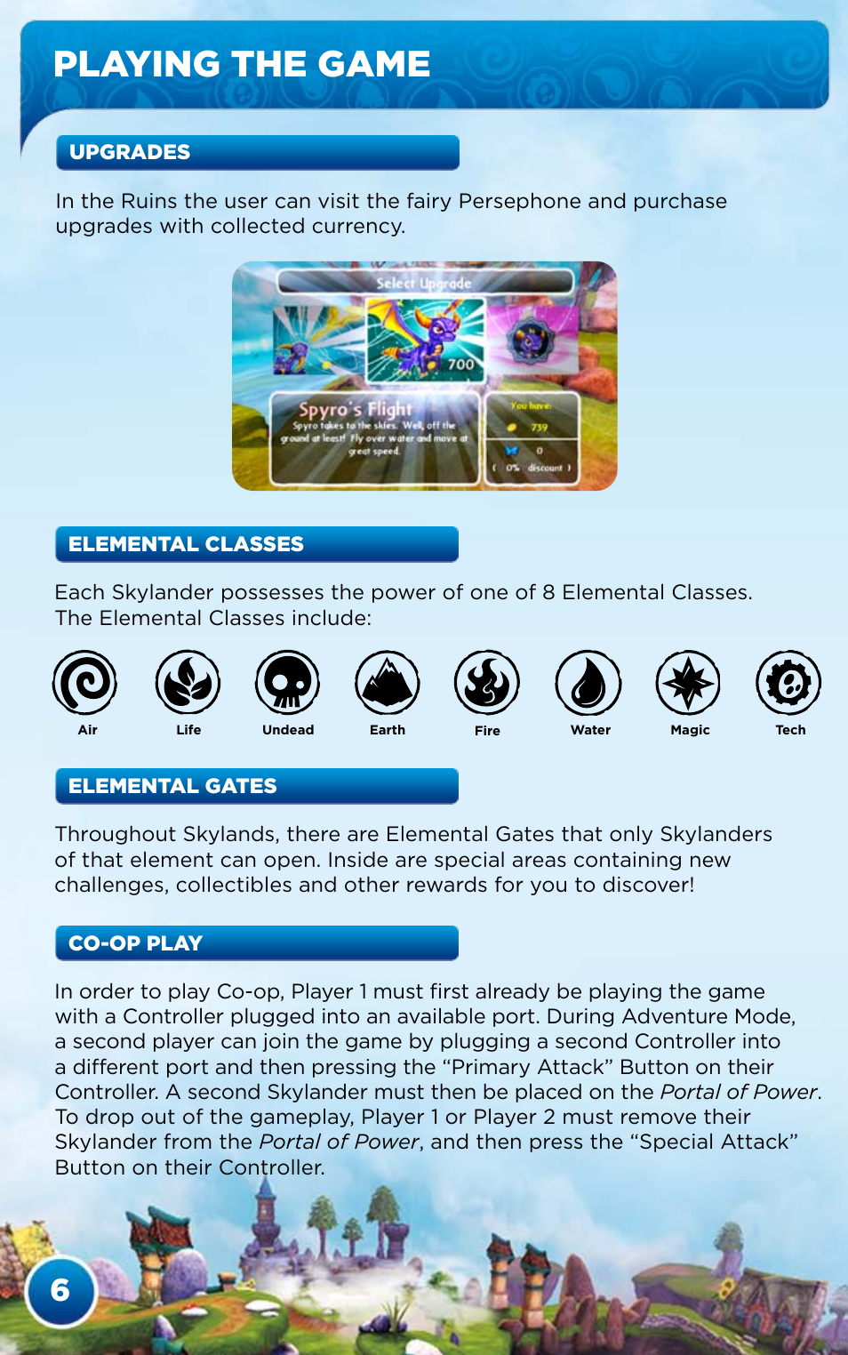 Playing the game | Activision Skylanders Spyro's Adventure User Manual | Page 8 / 26