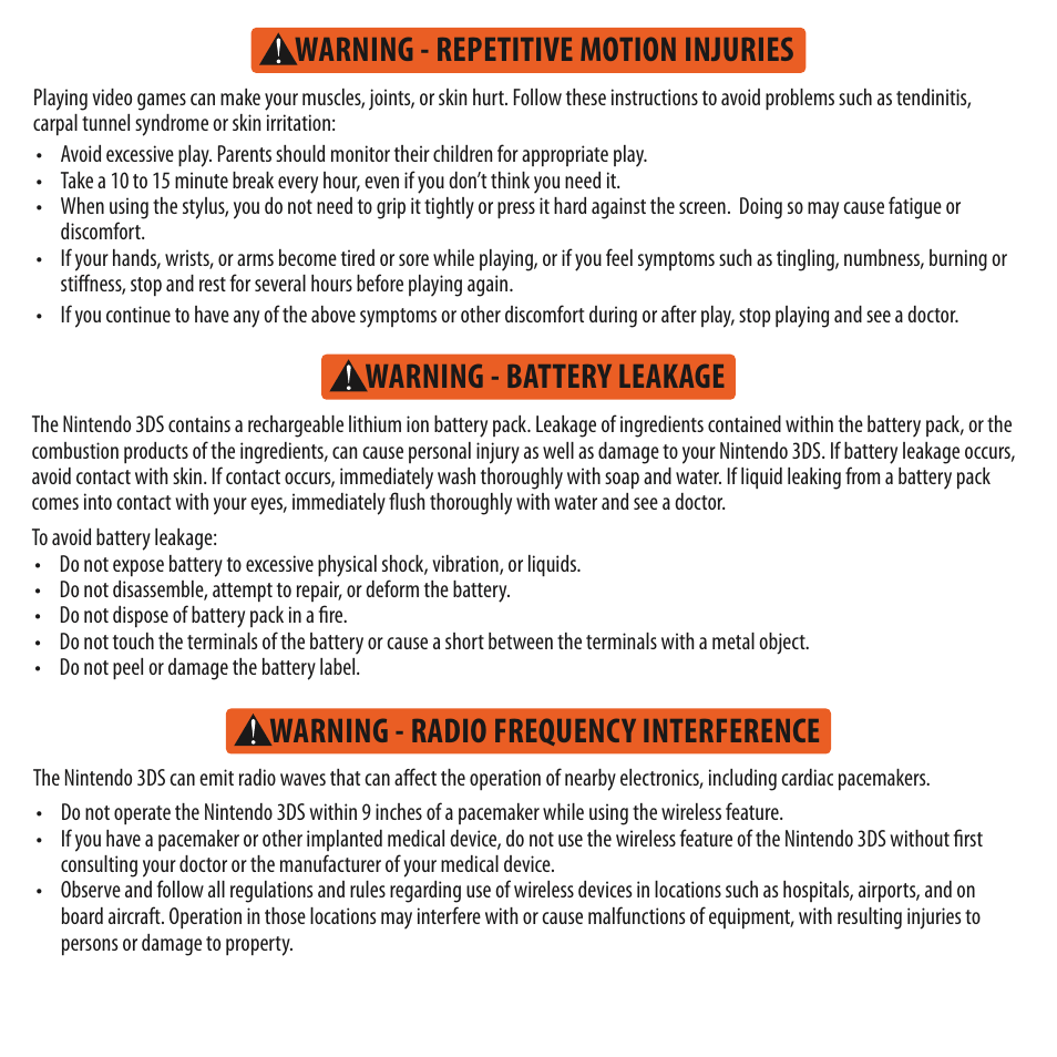 Warning - radio frequency interference | Activision Skylanders Trap Team User Manual | Page 3 / 15