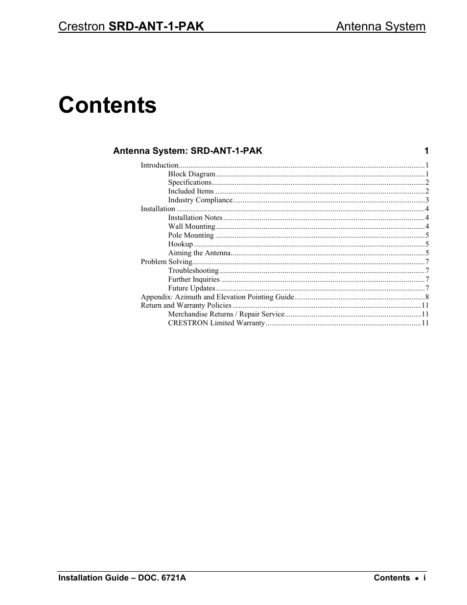 Crestron electronic Antenna System SRD-ANT-1-PAK User Manual | Page 3 / 16