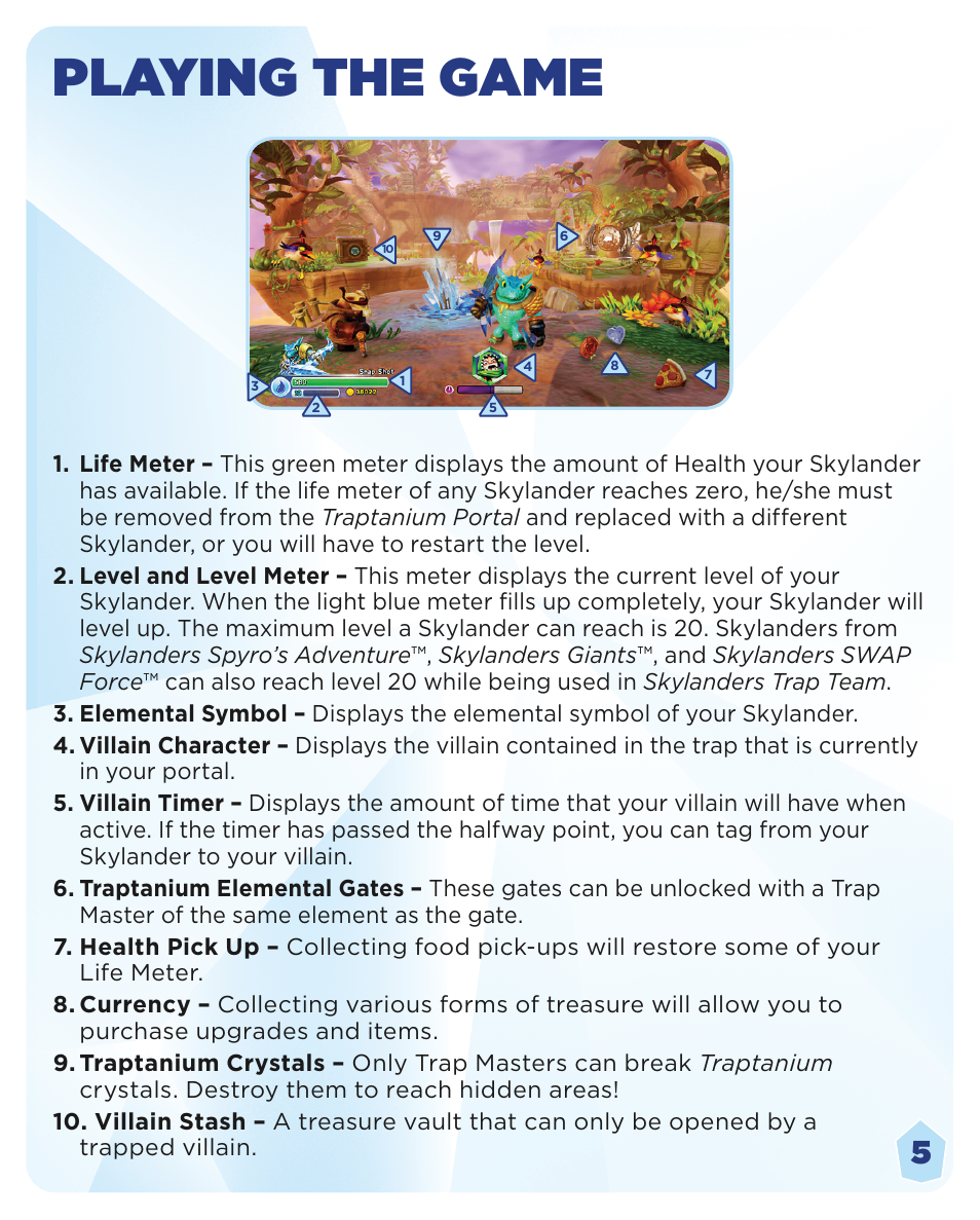 Playing the game | Activision Skylanders Trap Team User Manual | Page 7 / 12