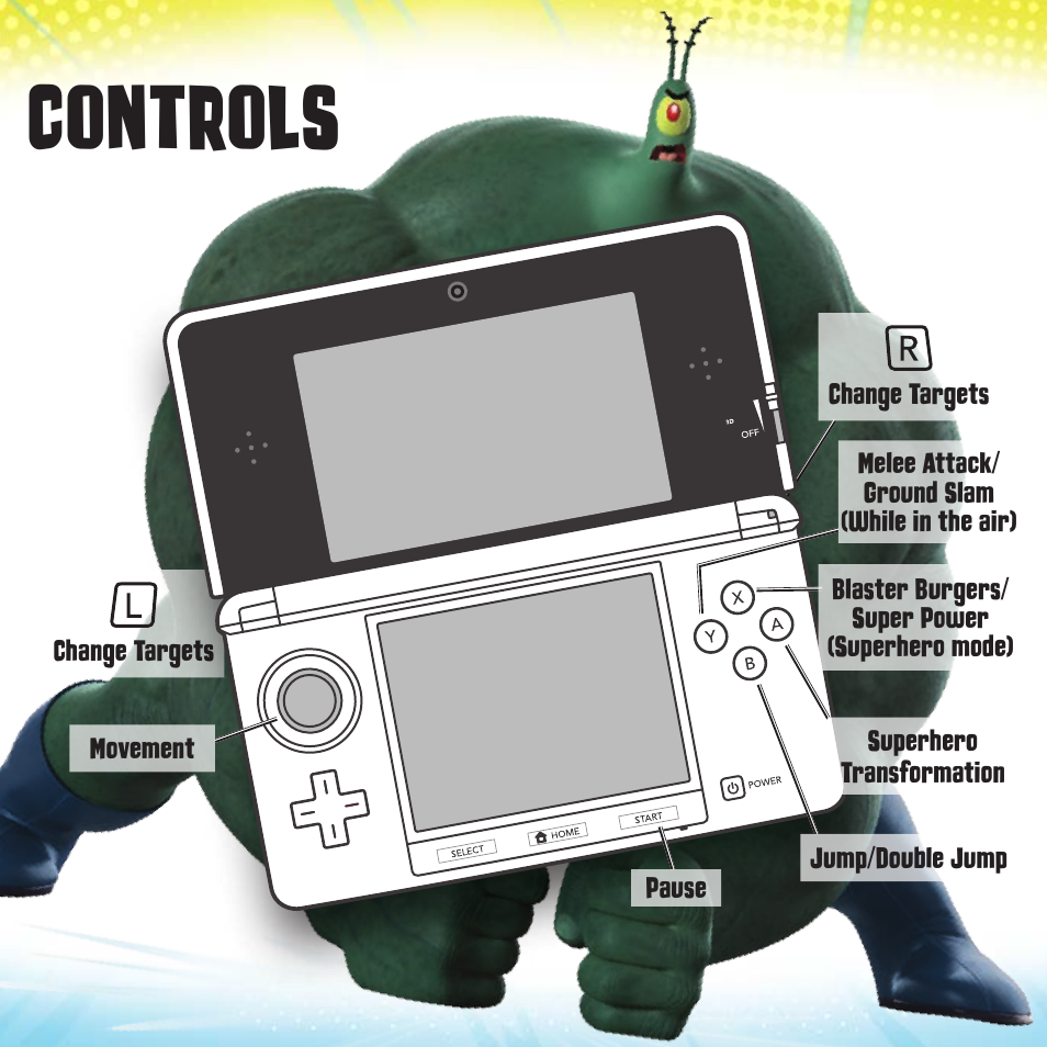 Controls | Activision SpongeBob HeroPants User Manual | Page 6 / 8