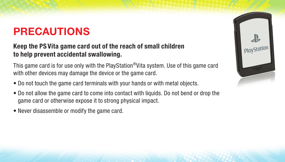 Precautions | Activision SpongeBob HeroPants User Manual | Page 2 / 12