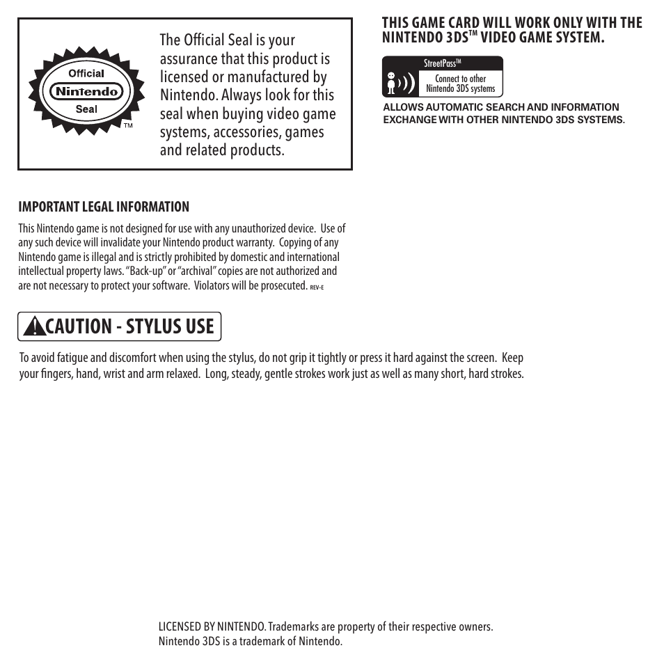 Caution - stylus use, Video game system | Activision SpongeBob SquarePants: Plankton's Robotic Revenge User Manual | Page 4 / 10