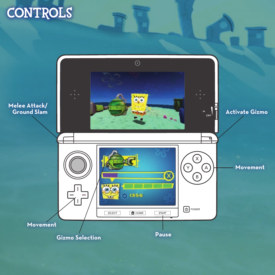 Controls | Activision SpongeBob SquarePants: Plankton's Robotic Revenge User Manual | Page 6 / 10