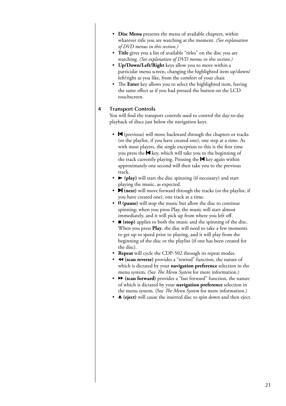 Classe Audio CDP-502 User Manual | Page 21 / 48