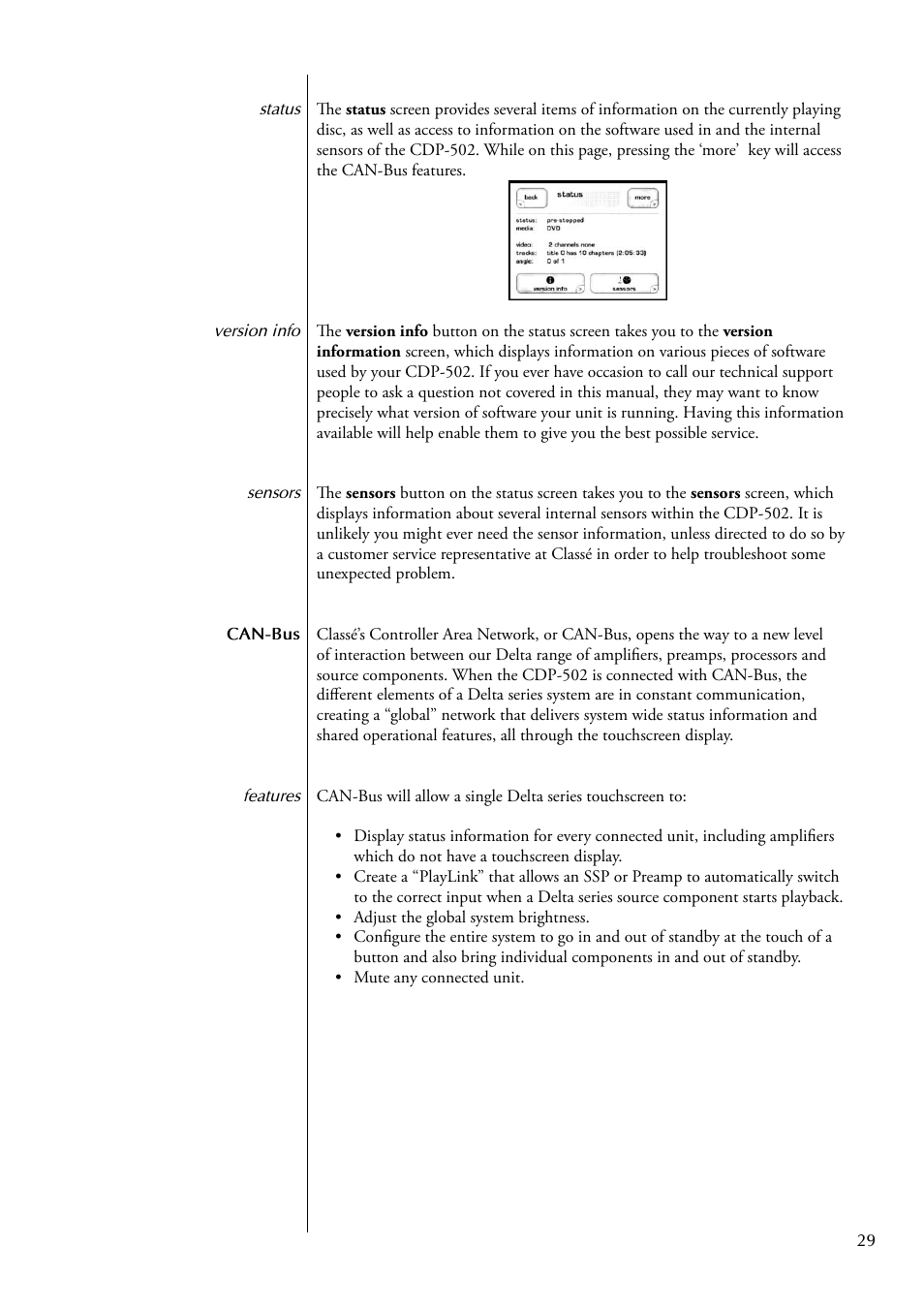 Classe Audio CDP-502 User Manual | Page 29 / 48