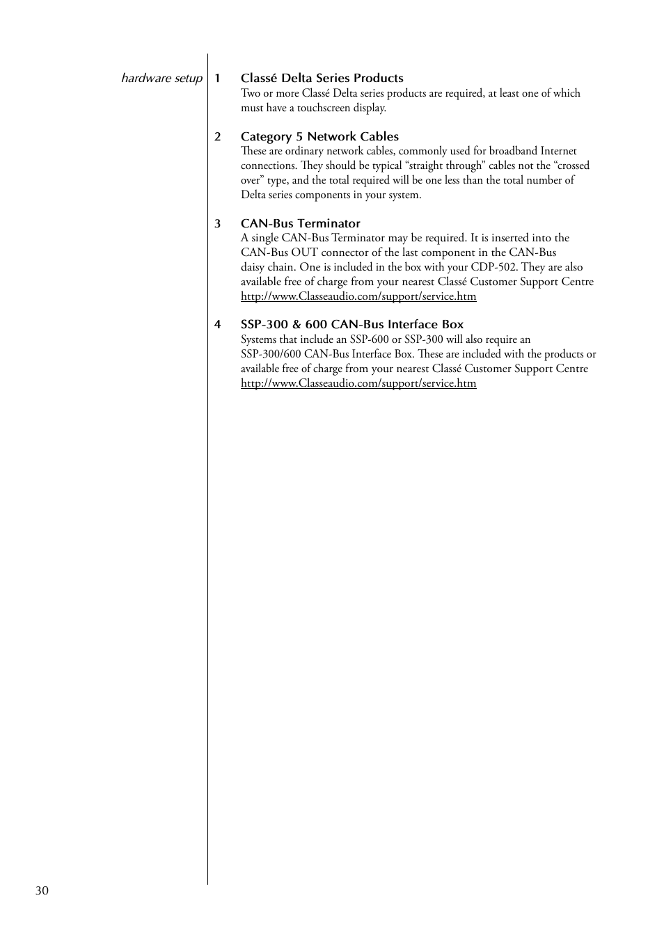 Classe Audio CDP-502 User Manual | Page 30 / 48