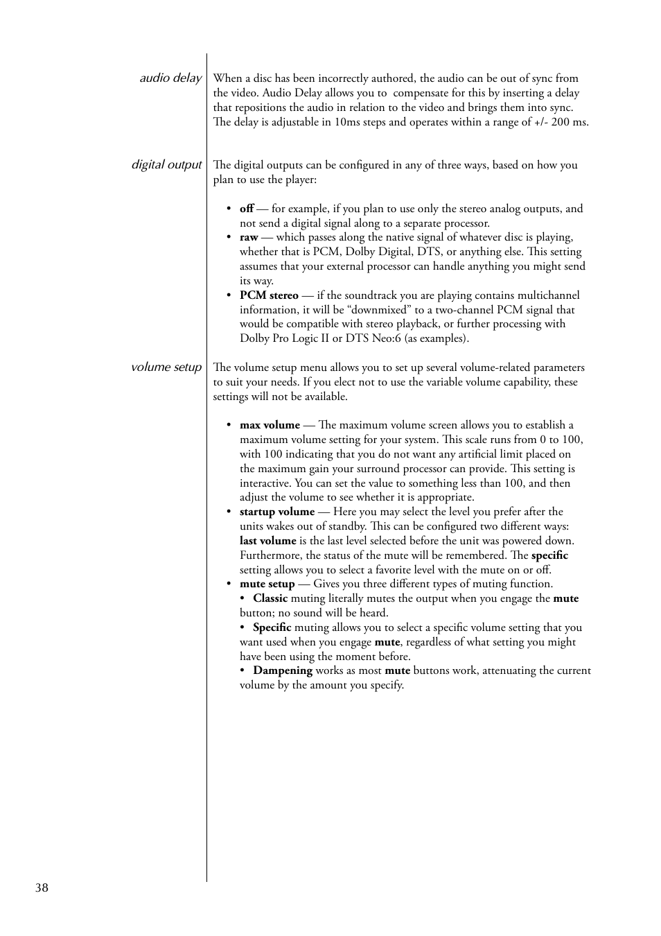 Classe Audio CDP-502 User Manual | Page 38 / 48