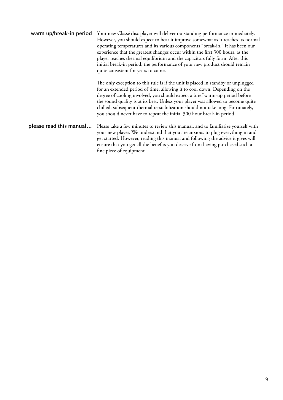 Classe Audio CDP-502 User Manual | Page 9 / 48