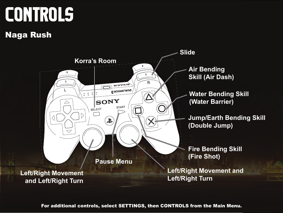 Controls | Activision The Legend of Korra User Manual | Page 5 / 14