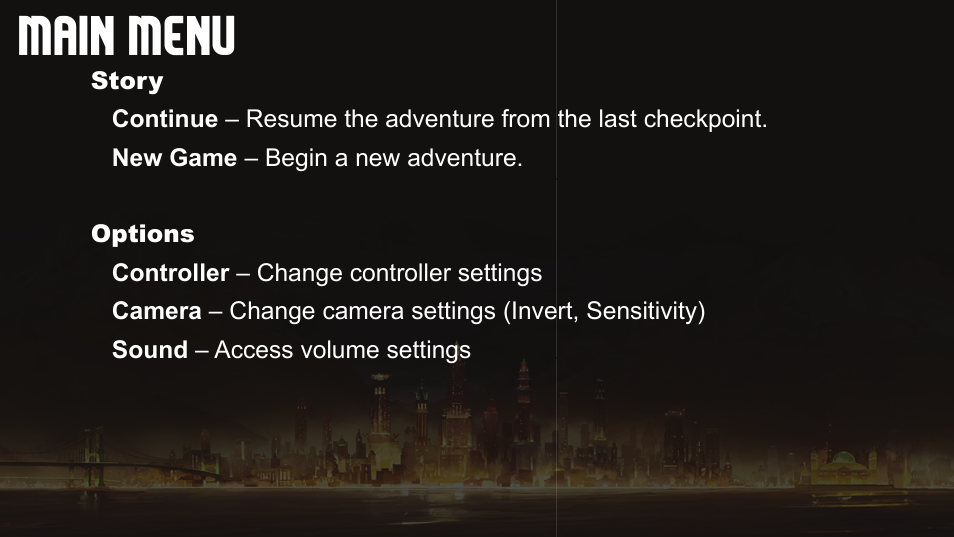 Main menu | Activision The Legend of Korra User Manual | Page 8 / 10