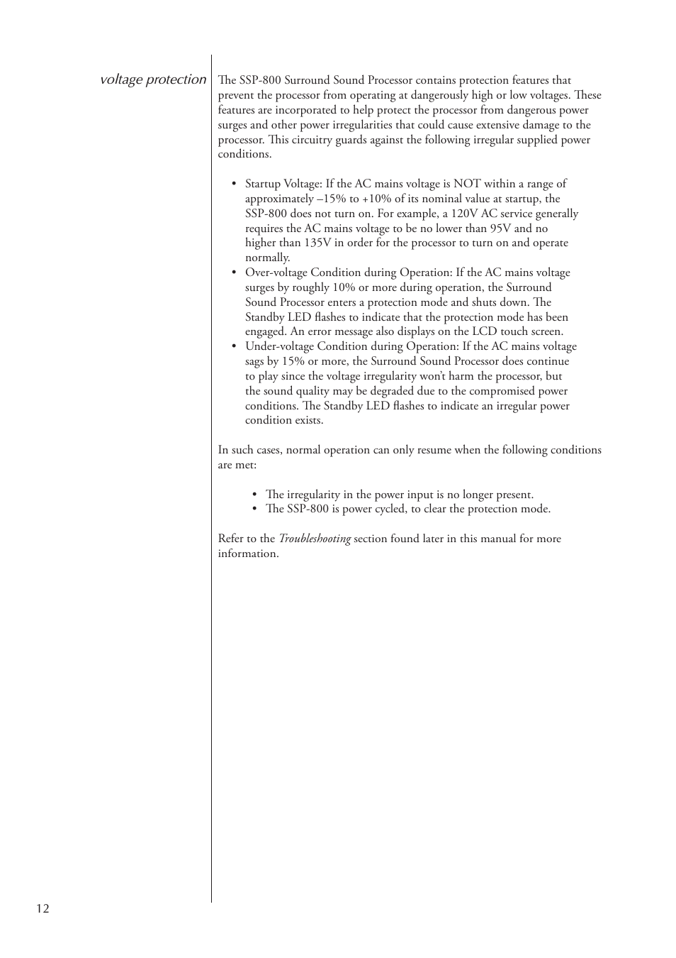 Classe Audio Surround Sound Processor SSP-800 User Manual | Page 12 / 68