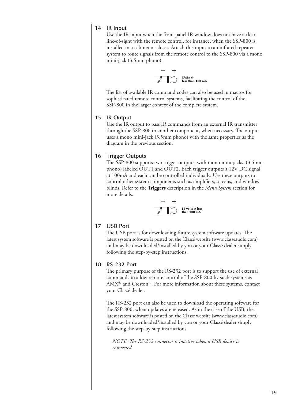 Classe Audio Surround Sound Processor SSP-800 User Manual | Page 19 / 68