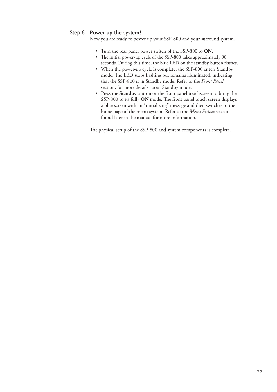 Classe Audio Surround Sound Processor SSP-800 User Manual | Page 27 / 68