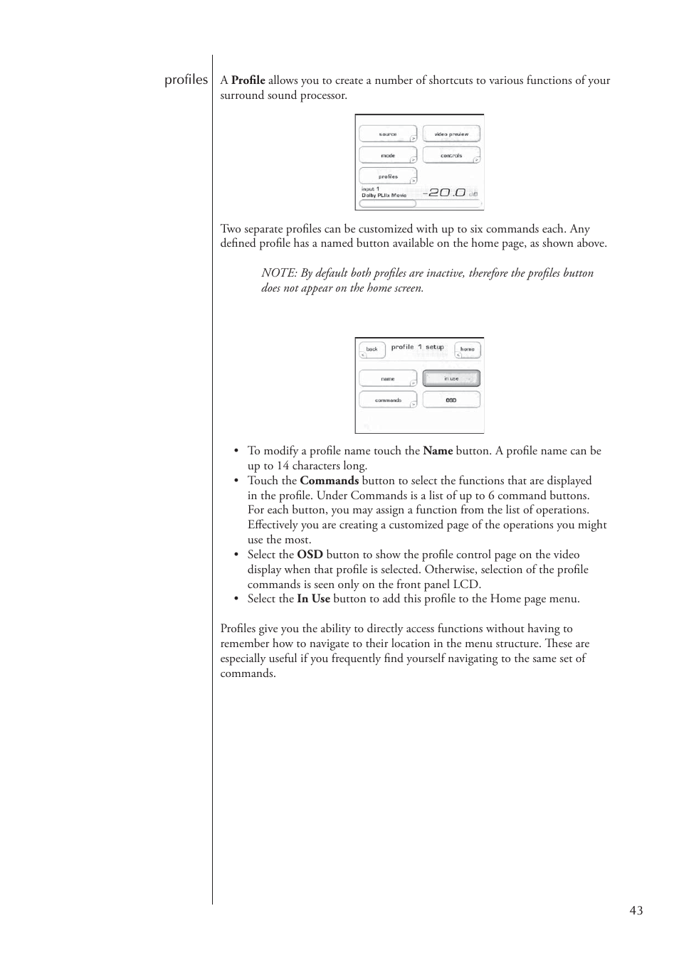 Classe Audio Surround Sound Processor SSP-800 User Manual | Page 43 / 68