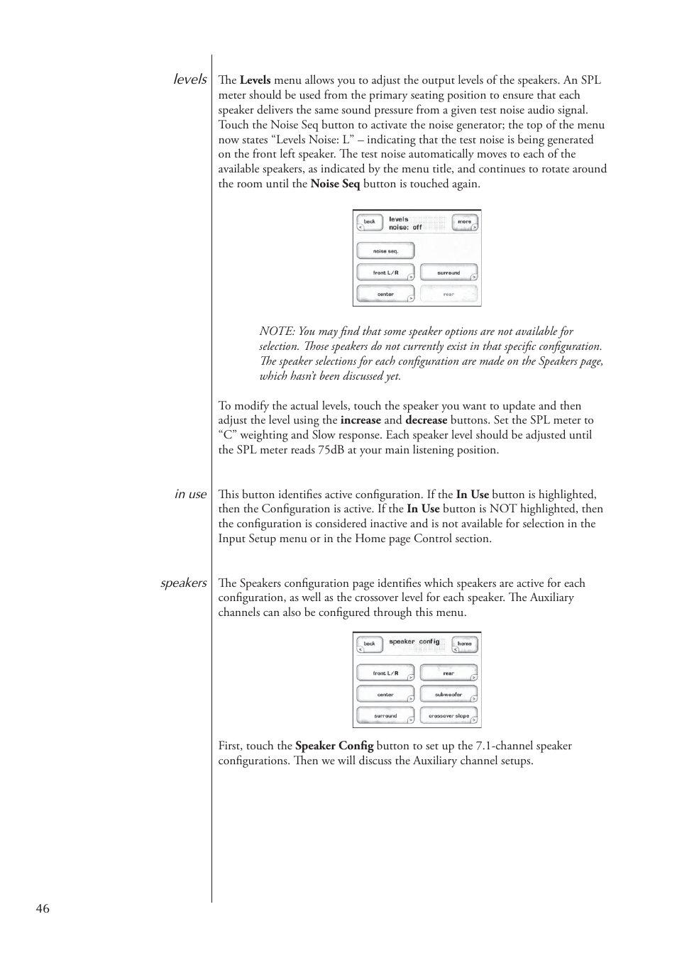 Classe Audio Surround Sound Processor SSP-800 User Manual | Page 46 / 68
