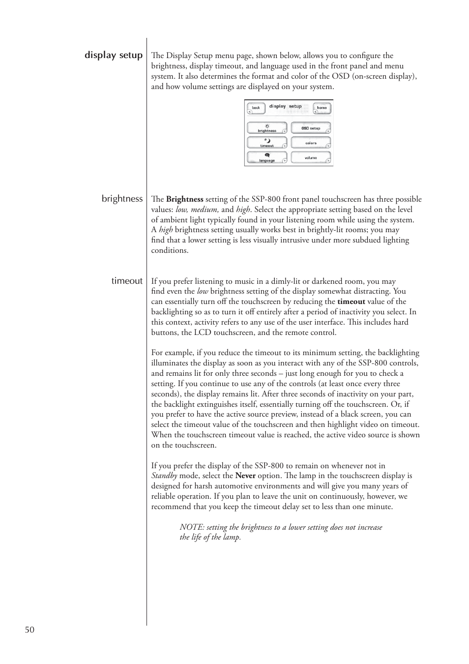 Classe Audio Surround Sound Processor SSP-800 User Manual | Page 50 / 68